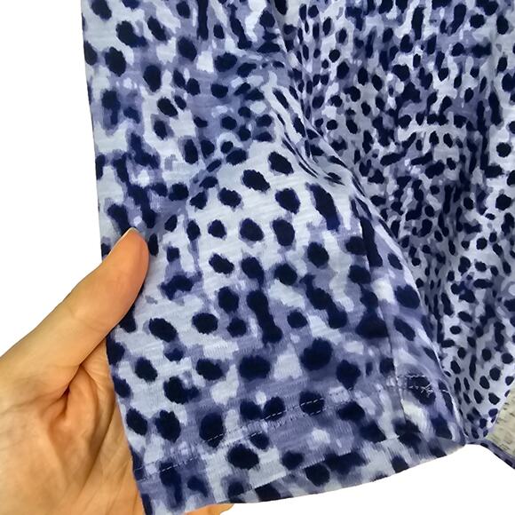 Tommy Bahama T Shirt Leopard Print Top Shirttail Hem Top Casual Top S Purple - Picture 4 of 9